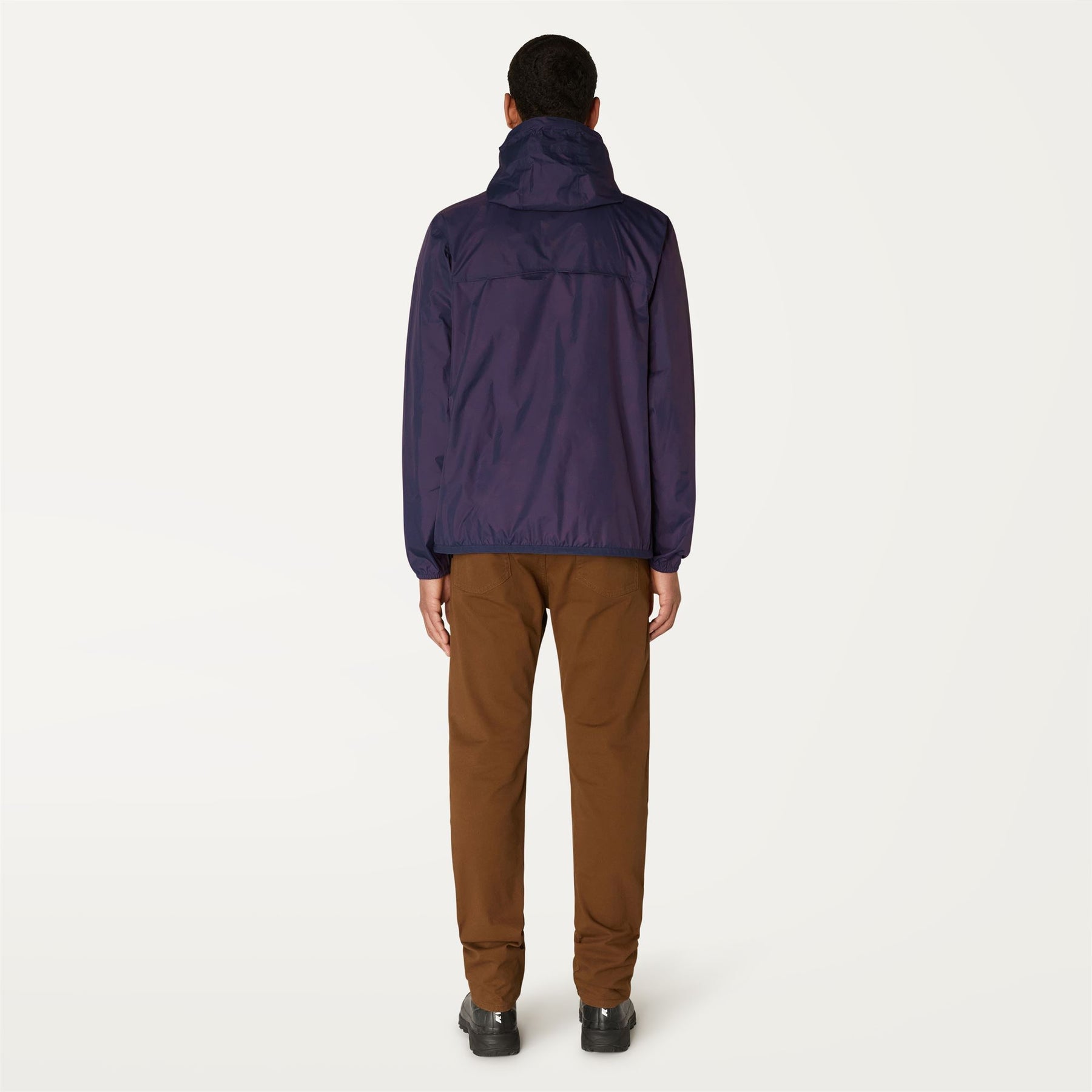 Claude - Unisex Packable Full Zip Waterproof  Rain Jacket in Violet