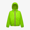 Claude - Veste de pluie pliable entièrement zippée pour enfants en vert fluo