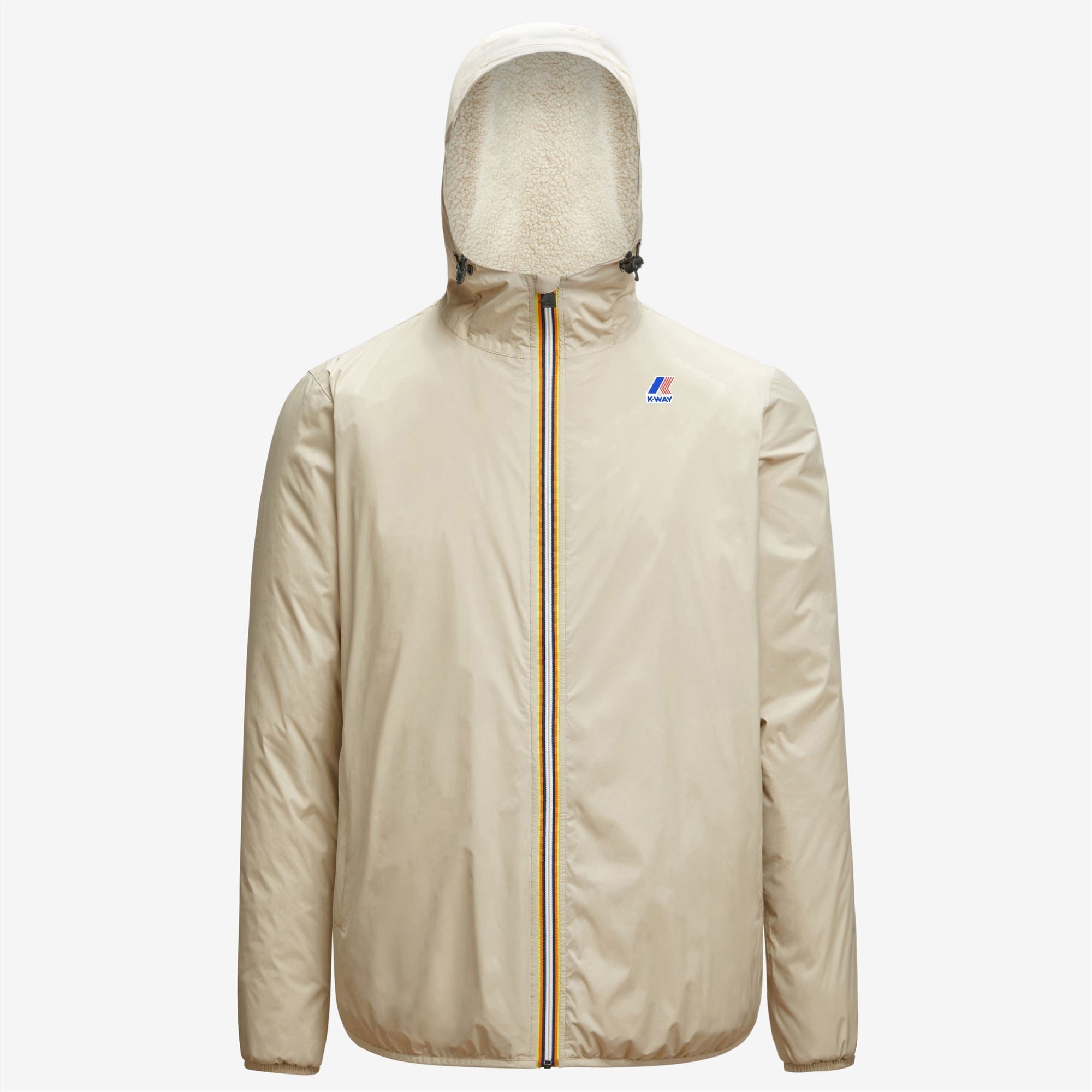 Claude Orsetto - Unisex Lined Full Zip Rain Jacket in Beige Grey