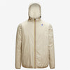 Claude Orsetto - Unisex Sherpa Lined Waterproof Full Zip Rain Jacket in Beige Grey