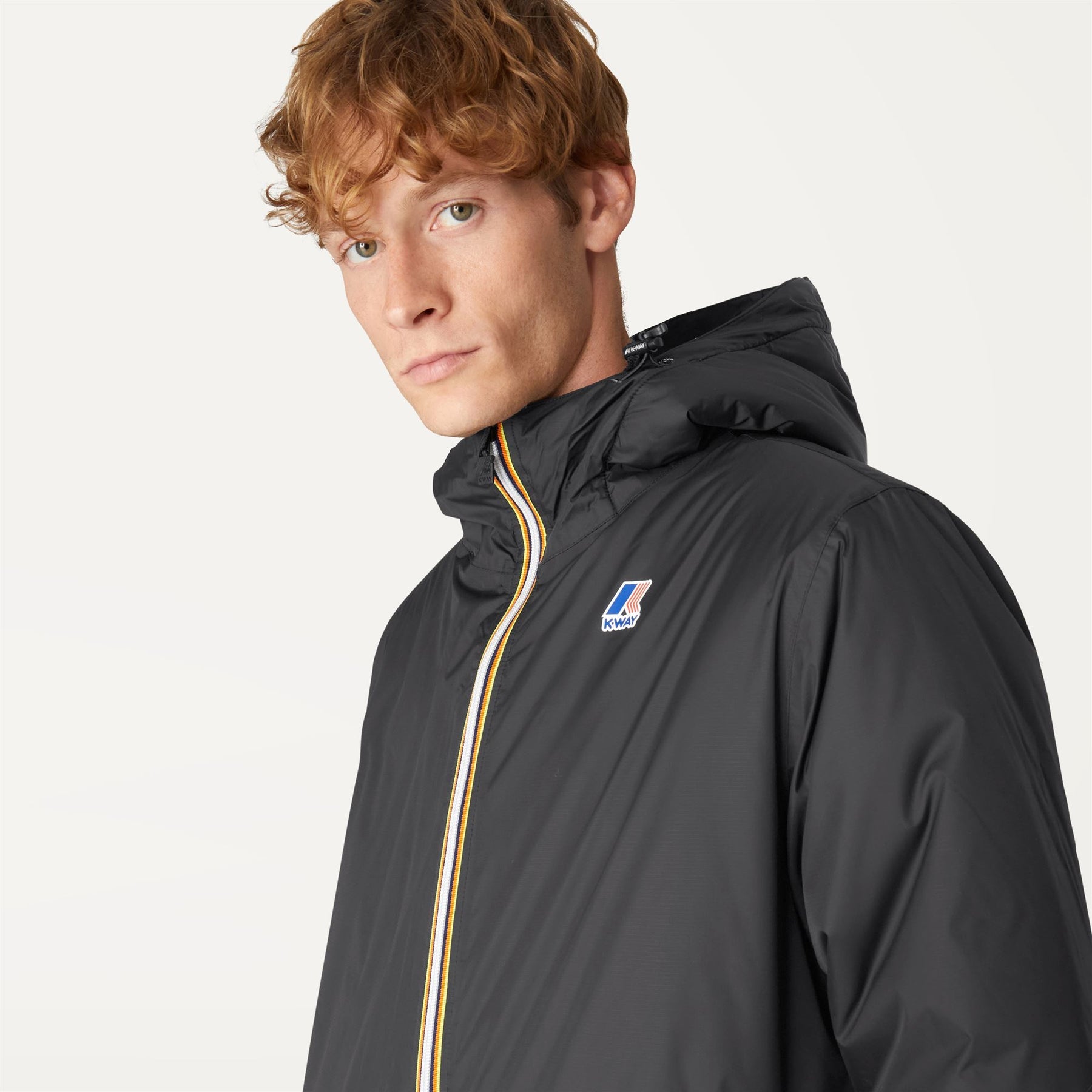 Claude Orsetto - Unisex Lined Full Zip Rain Jacket in Black Pure