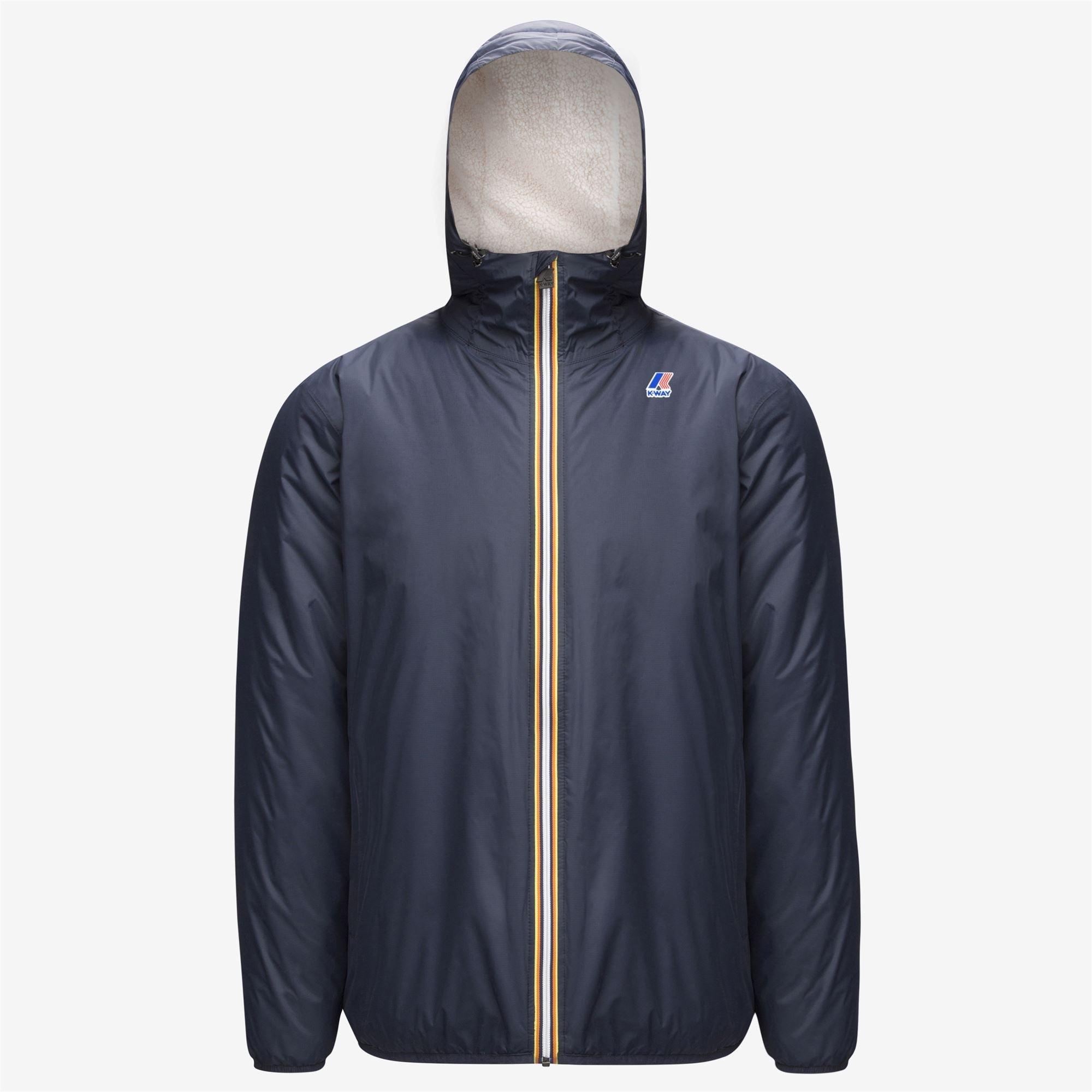 Claude Orsetto - Unisex Lined Full Zip Rain Jacket in Blue Depht