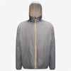 Claude Orsetto - Unisex Sherpa Lined Waterproof Full Zip Rain Jacket in Grey Smoked