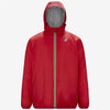 Claude Orsetto - Unisex Sherpa Lined Waterproof Full Zip Rain Jacket in Red
