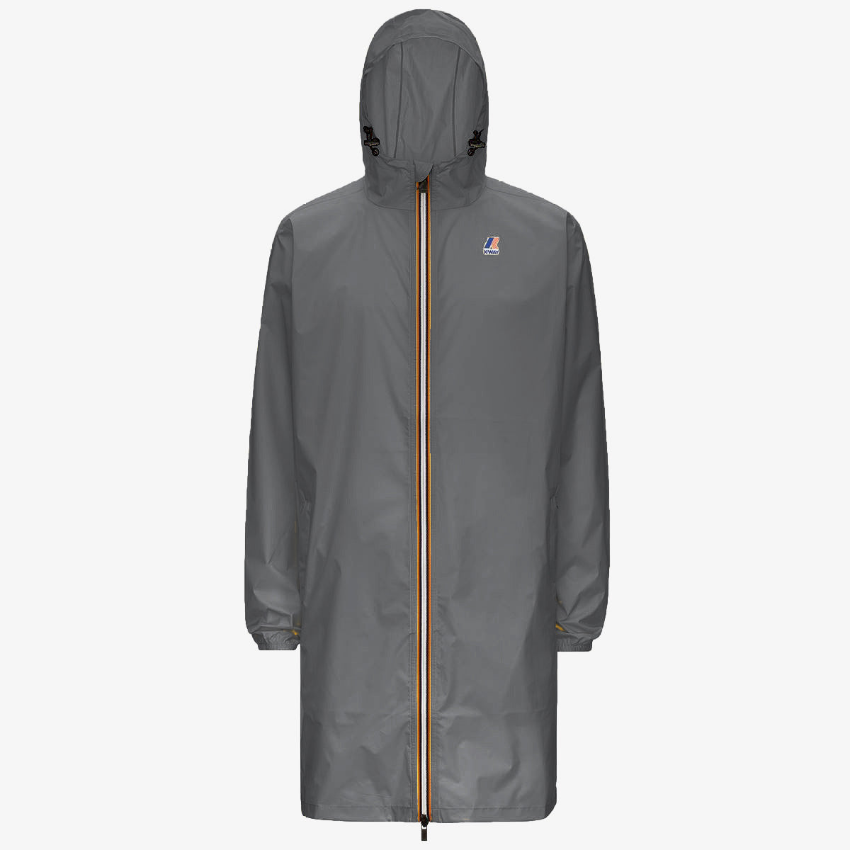 Eiffel - Unisex Waterproof Packable Long Rain Jacket in Grey Smoke
