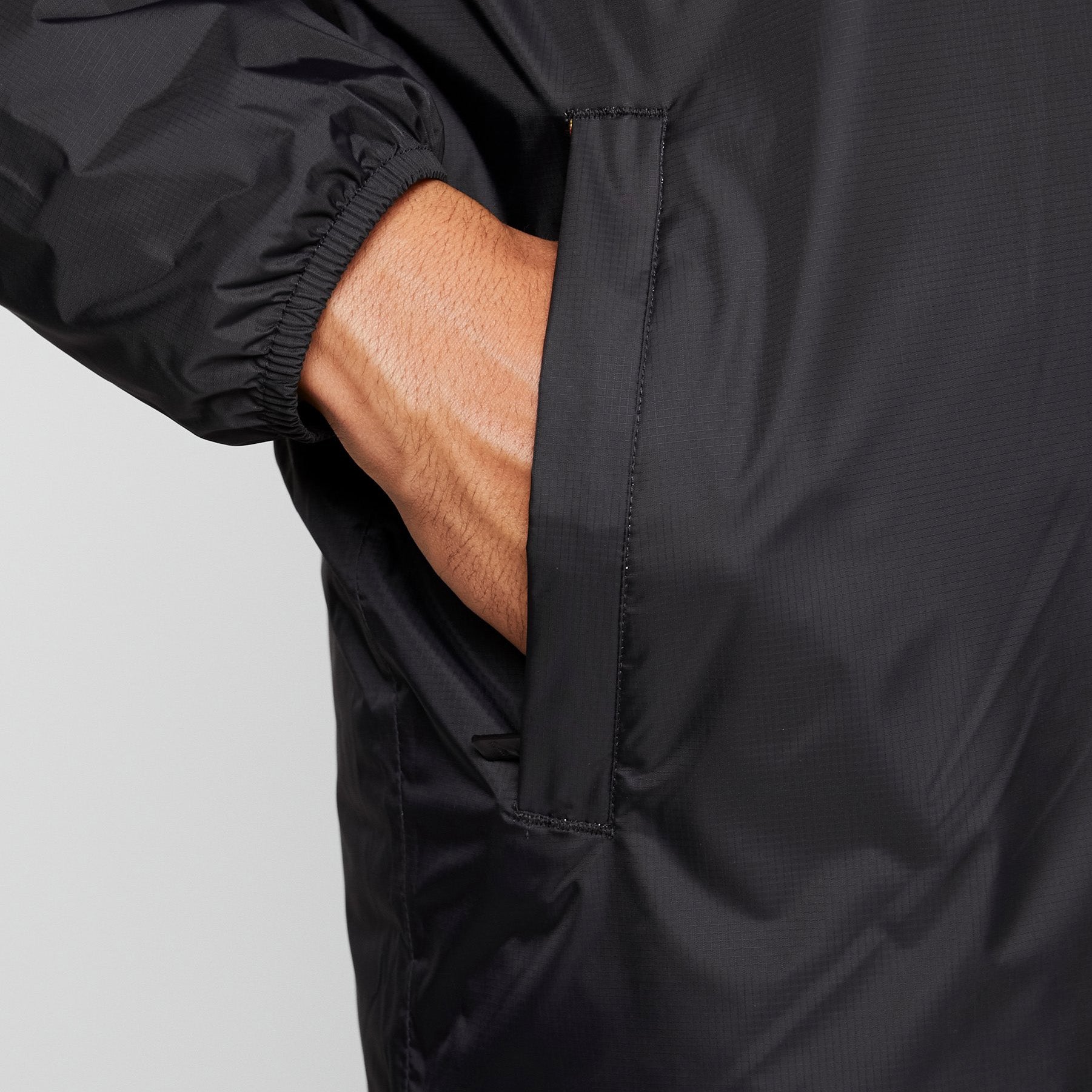 Eiffel Orsetto - Unisex Packable Lined Long Rain Jacket in Black