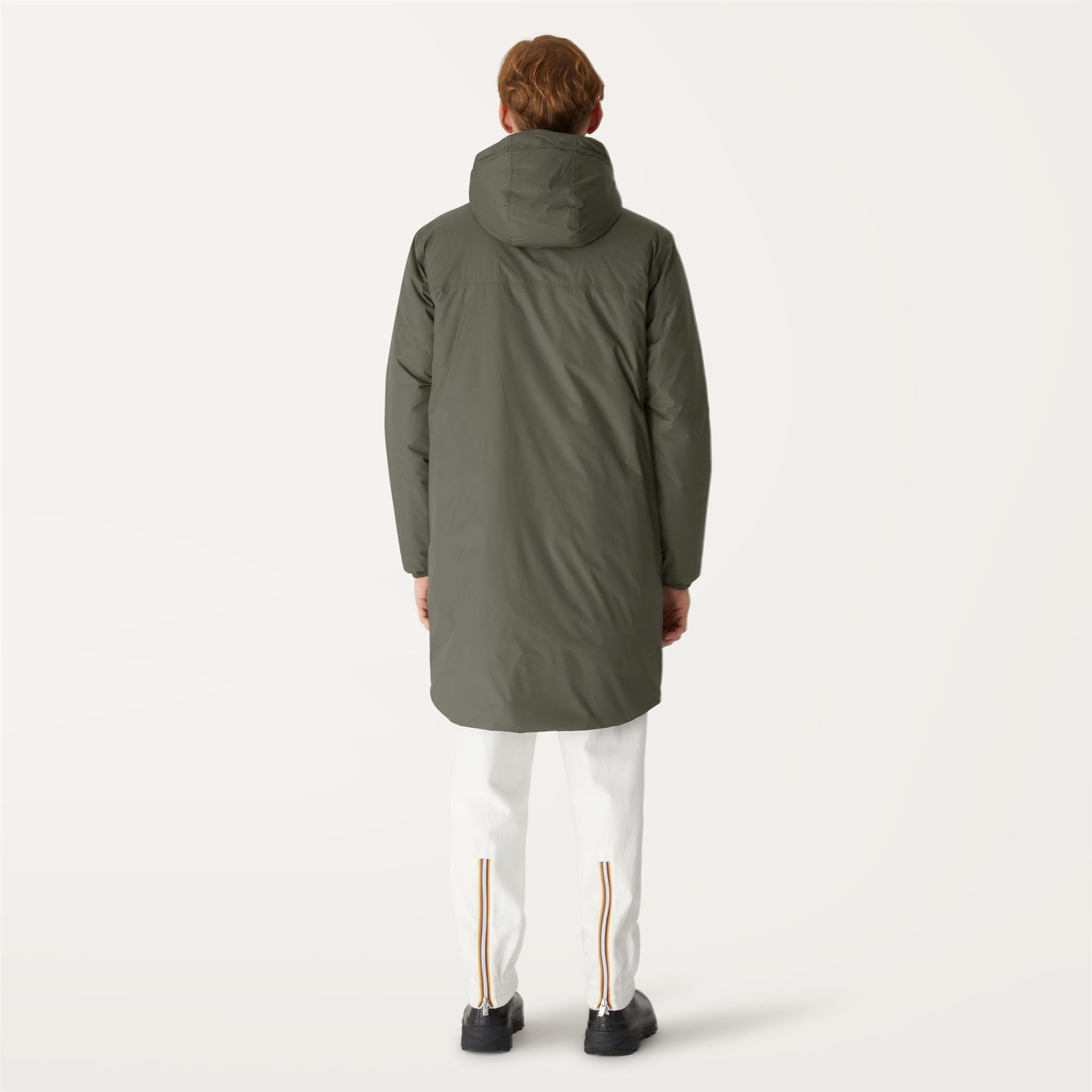 Eiffel Orsetto - Unisex Packable Lined Long Rain Jacket in Green Blackish