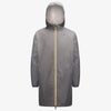 Eiffel Orsetto - Unisex Sherpa Lined Waterproof Rain Jacket in Grey Smoked