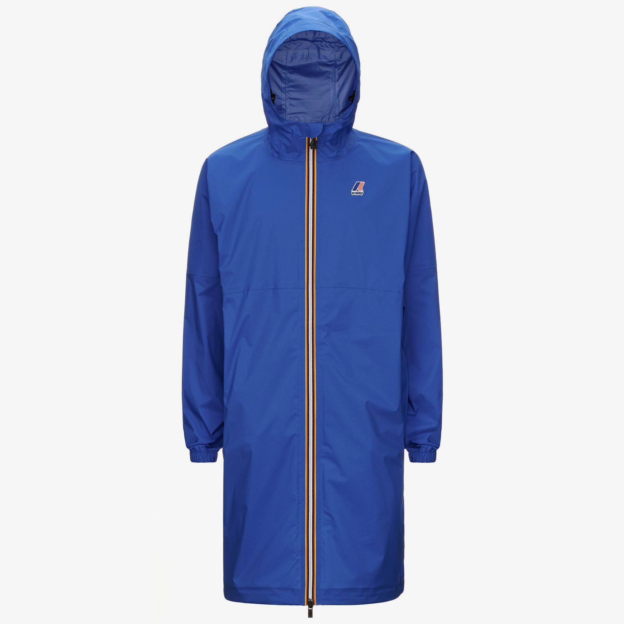 Eiffel - Unisex Waterproof Packable Long Rain Jacket in Blue Royal Marine