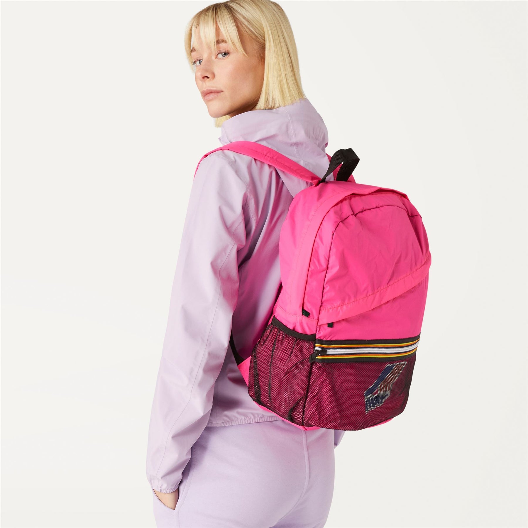 Francois - Packable Ripstop Backpack in Pink Intense