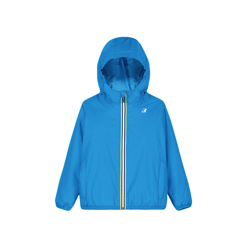 Claude - Kids Packable Full Zip Rain Jacket in Turquoise Dk
