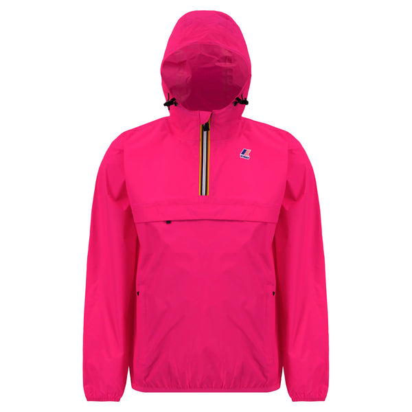 K-Way Le Vrai Leon Pink Intense Packable Quarter Zip Windbreaker