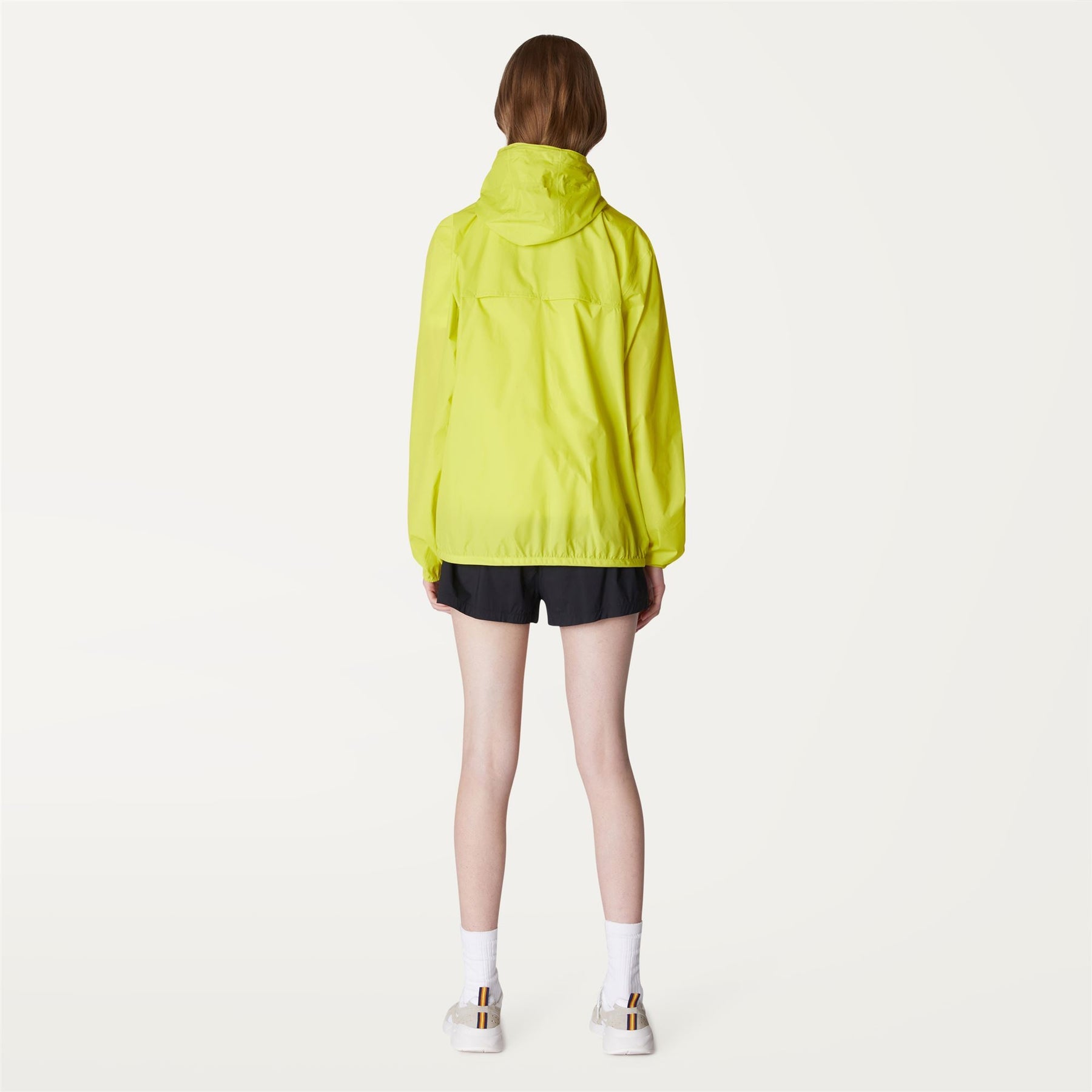 Claude - Unisex Packable Full Zip Waterproof  Rain Jacket in Green Lime