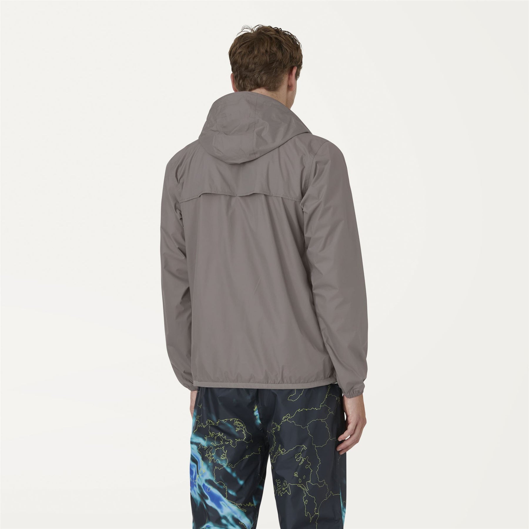 Claude - Unisex Packable Full Zip Waterproof  Rain Jacket in Grey Smoke