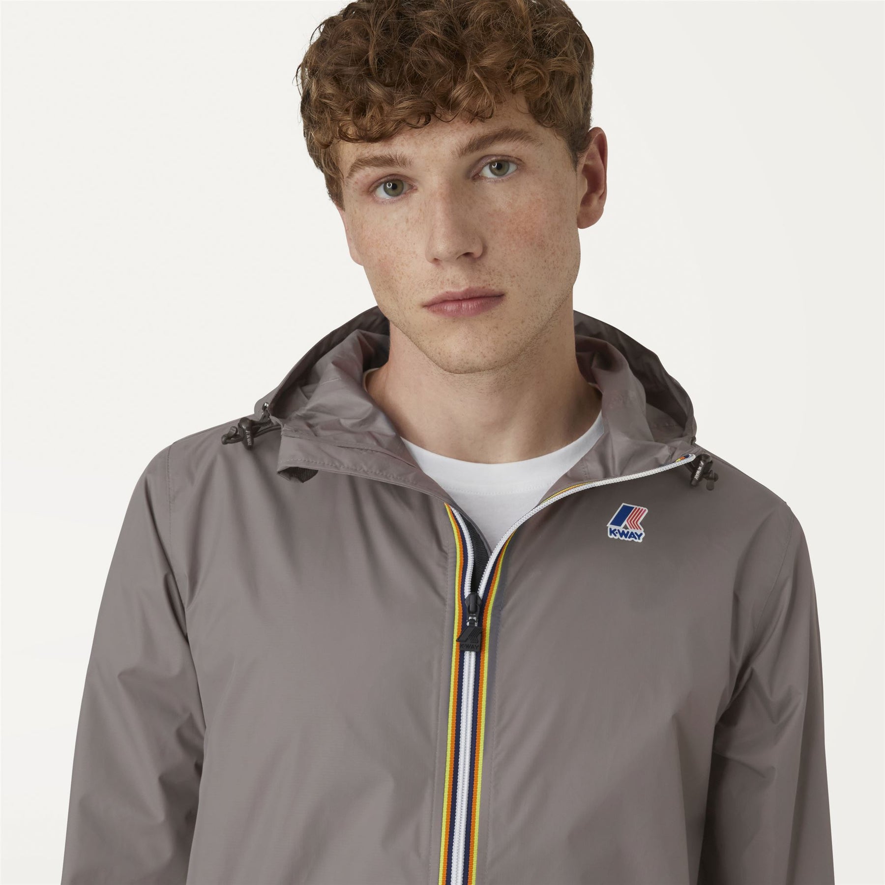 Claude - Unisex Packable Full Zip Waterproof  Rain Jacket in Grey Smoke