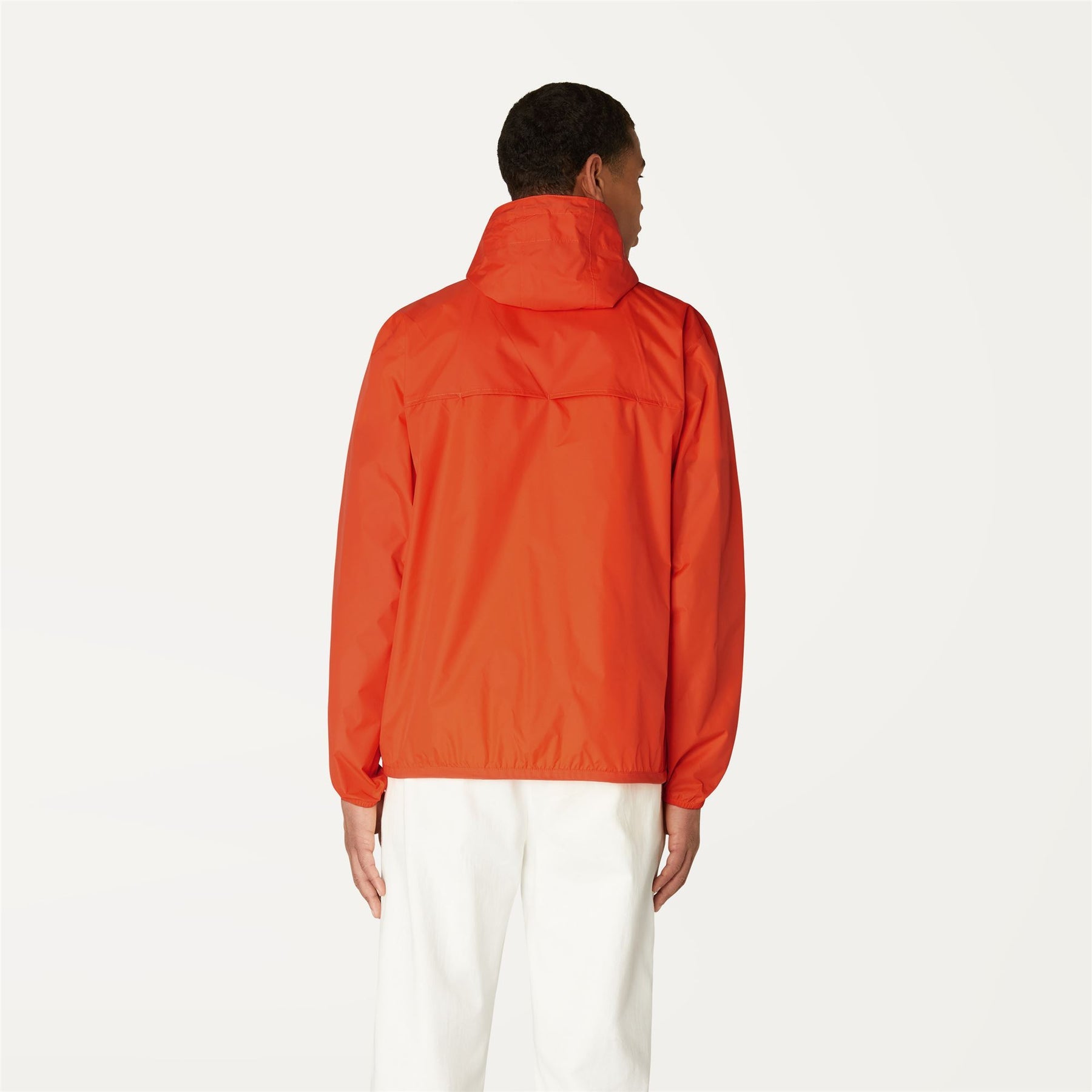 Claude - Unisex Packable Full Zip Waterproof  Rain Jacket in Orange