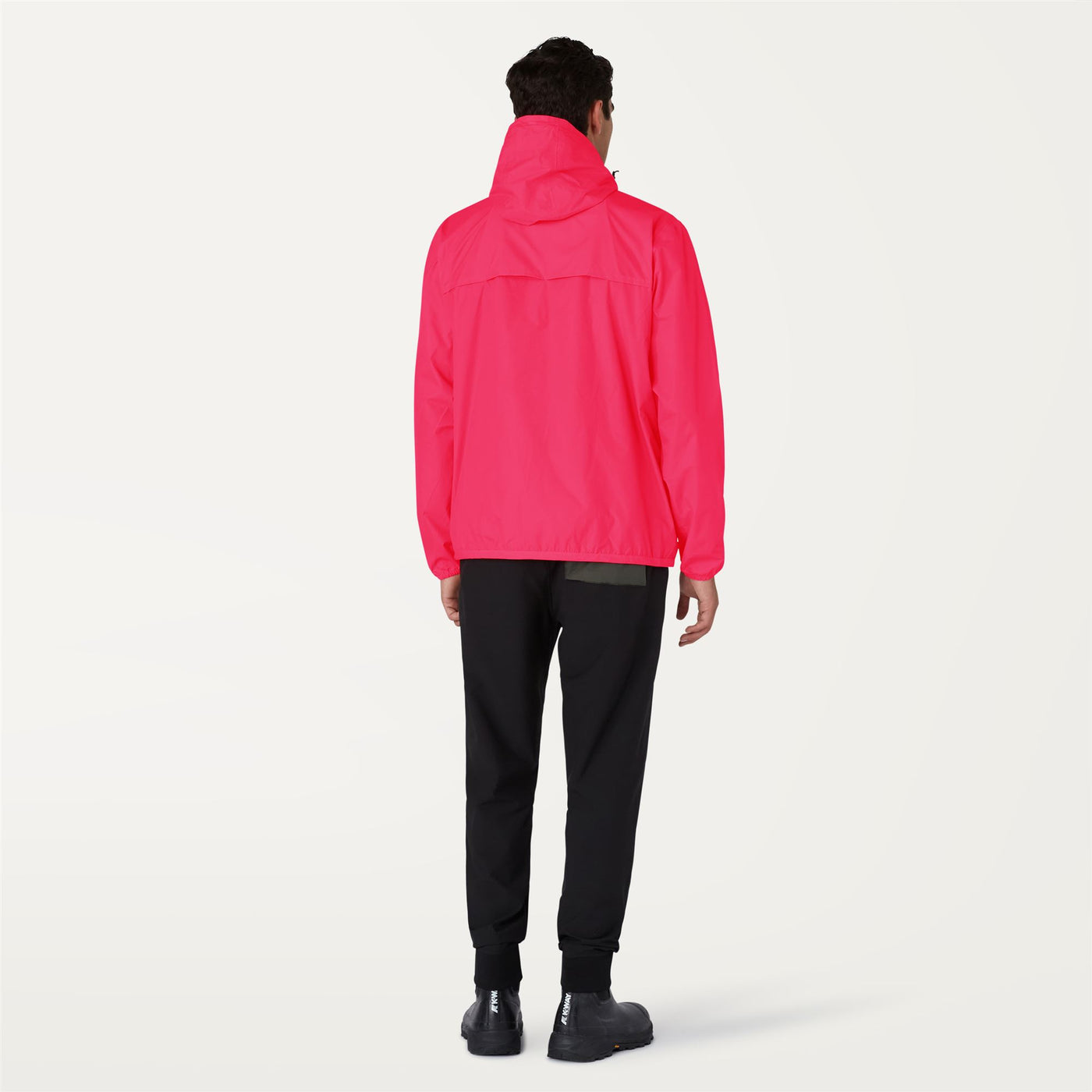 Claude - Unisex Packable Full Zip Waterproof Rain Jacket in Pink Intense