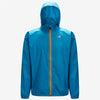 Claude - Unisex Packable Full Zip Waterproof  Rain Jacket in Turquoise Dk