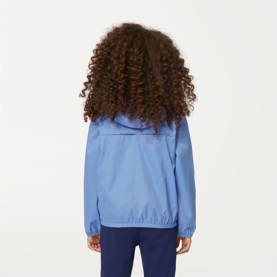 K-Way Le Vrai Claude Azure Dark Kids Packable Full Zip Windbreaker Rain ...