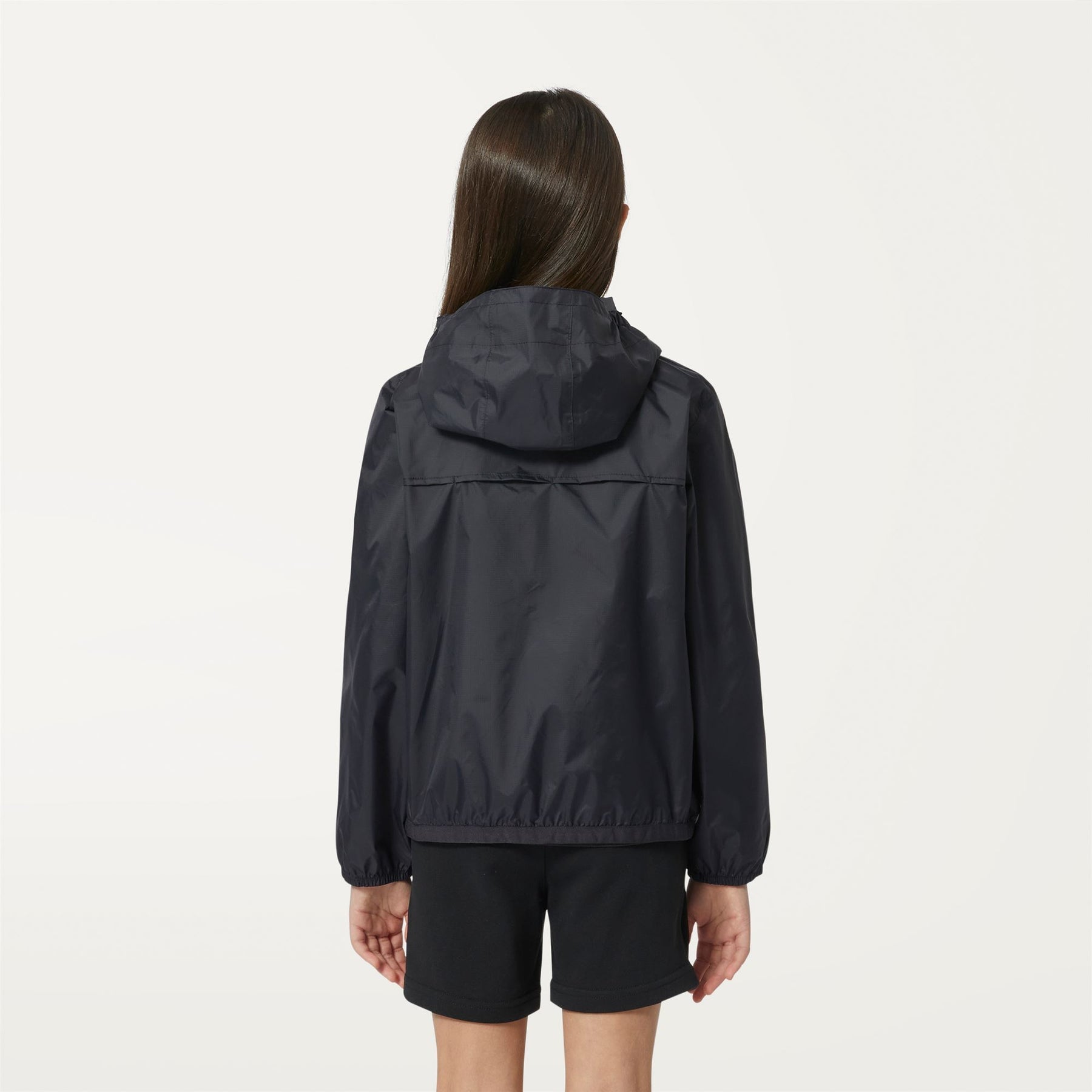Claude - Kids Packable Full Zip Waterproof Rain Jacket in Black Pure