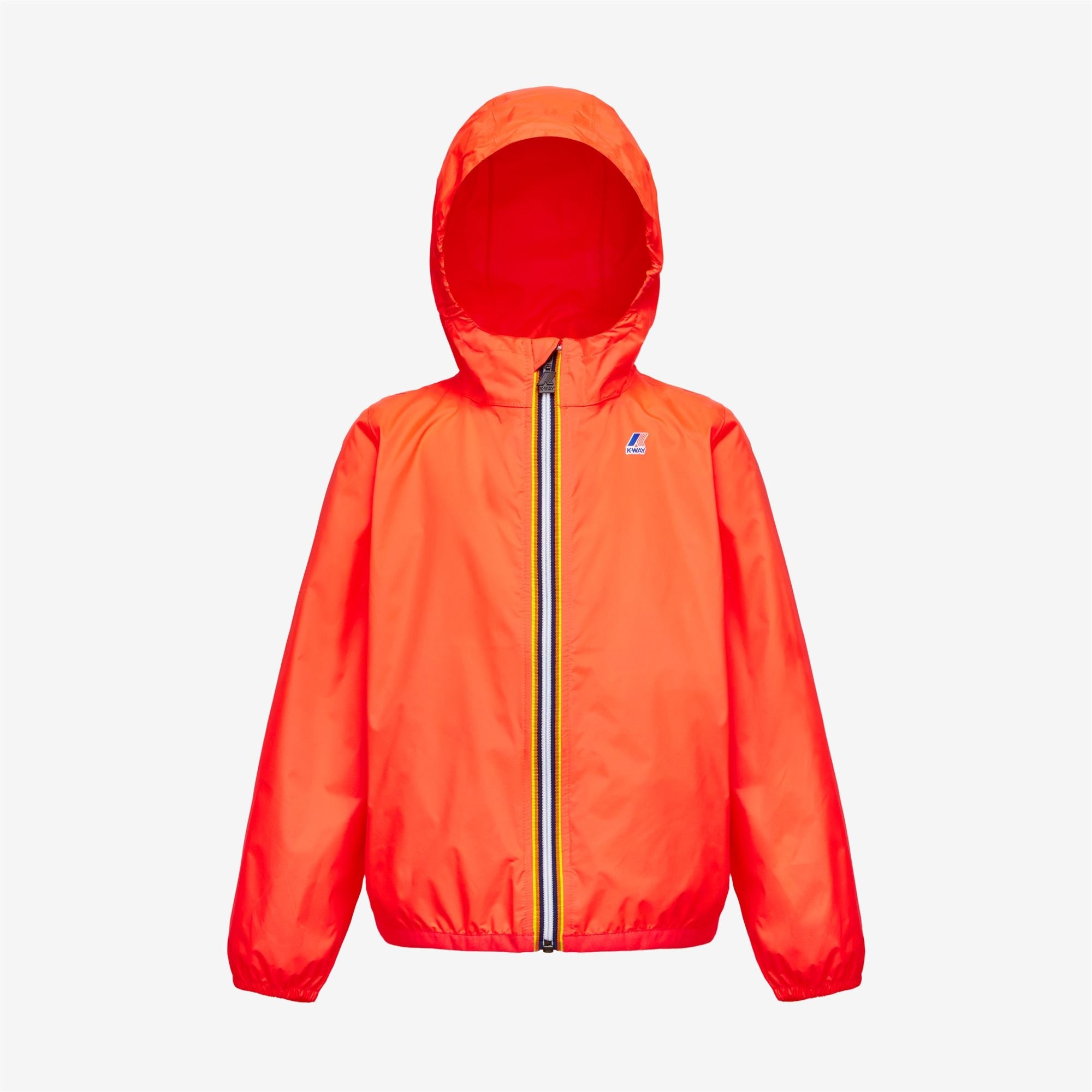 Claude - Kids Packable Full Zip Waterproof Rain Jacket in Red Papavero