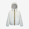 Claude - Kids Packable Full Zip Waterproof Rain Jacket in White