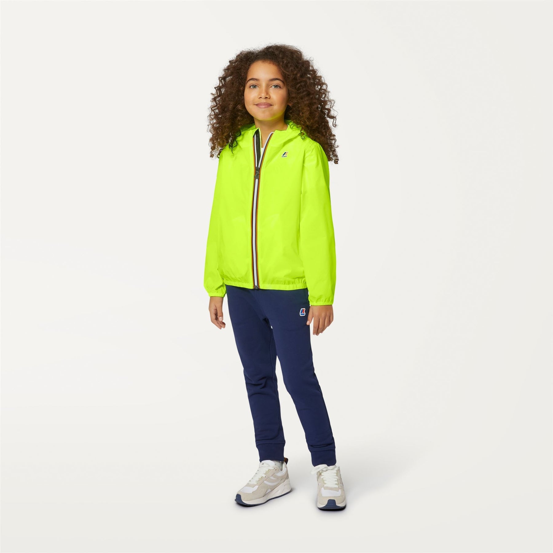 Claude - Kids Packable Full Zip Waterproof Rain Jacket in Yellow Soleil