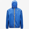 Claude - Unisex Packable Full Zip Waterproof  Rain Jacket in Blue Royal
