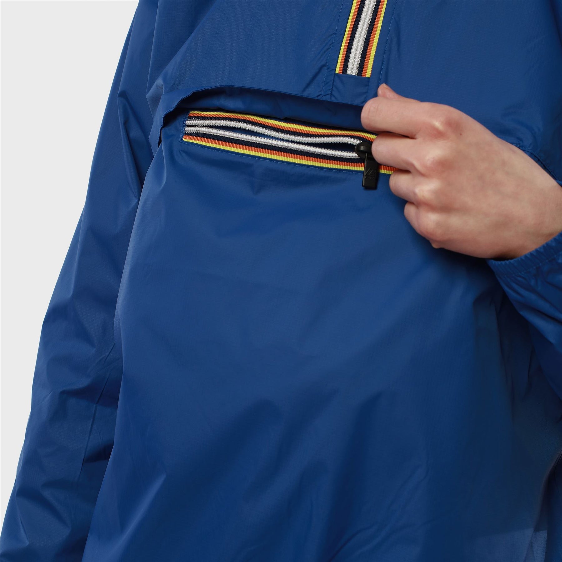 Leon - Packable Quarter Zip Rain Jacket in Blue Royal