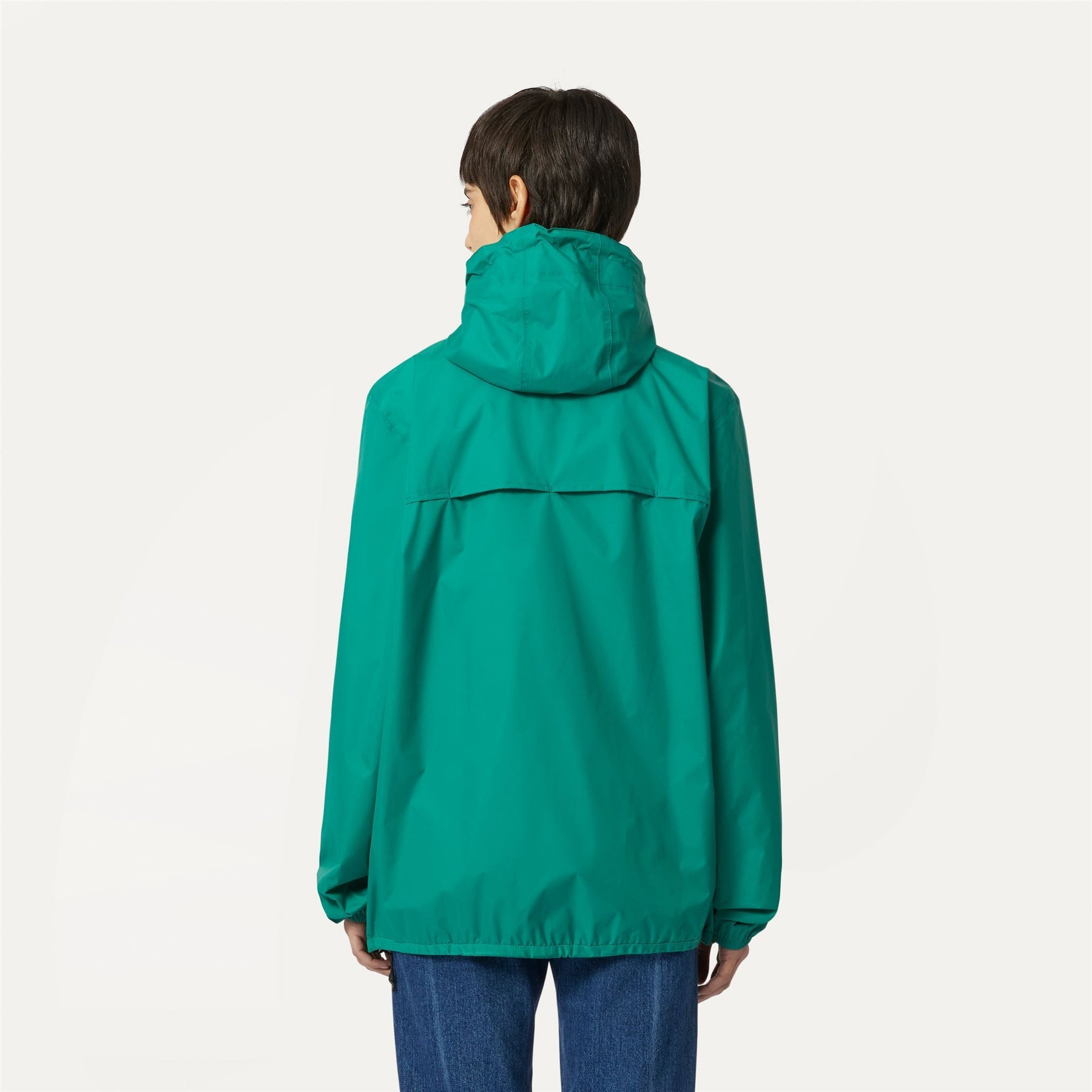 Claude - Unisex Packable Full Zip Waterproof  Rain Jacket in Green