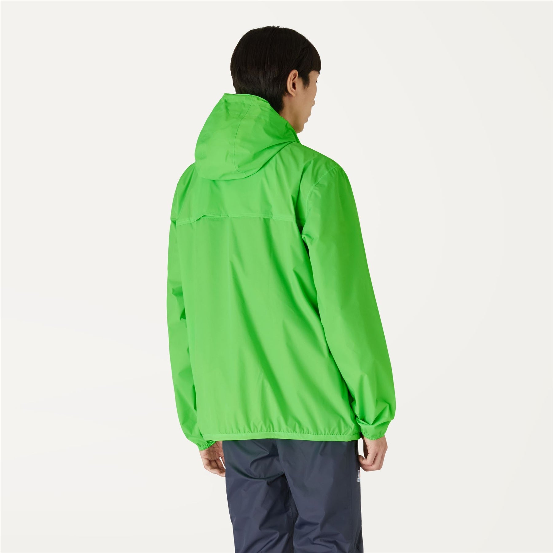 Claude - Unisex Packable Full Zip Waterproof  Rain Jacket in Green Classic