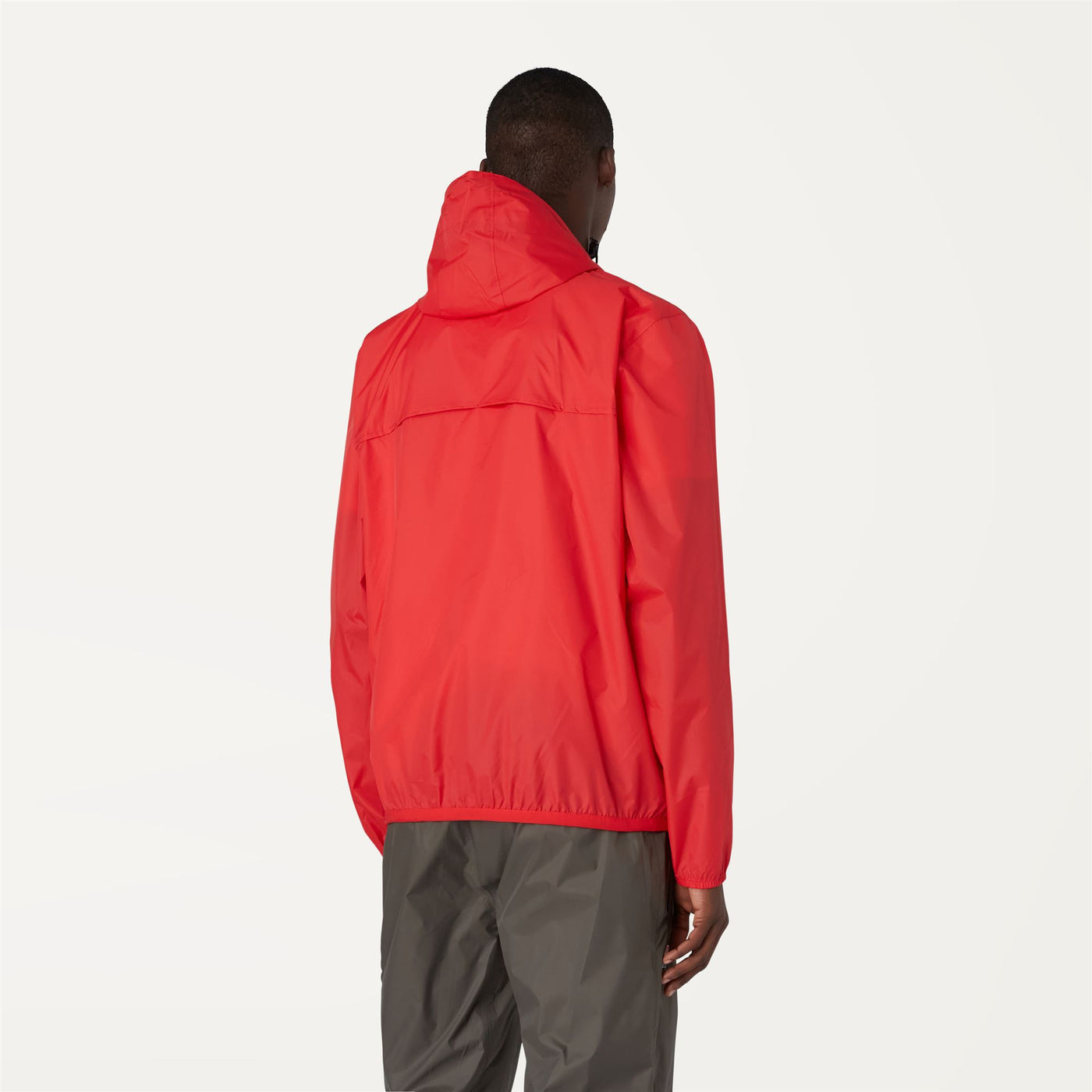 Leon - Packable Quarter Zip Rain Jacket in Red