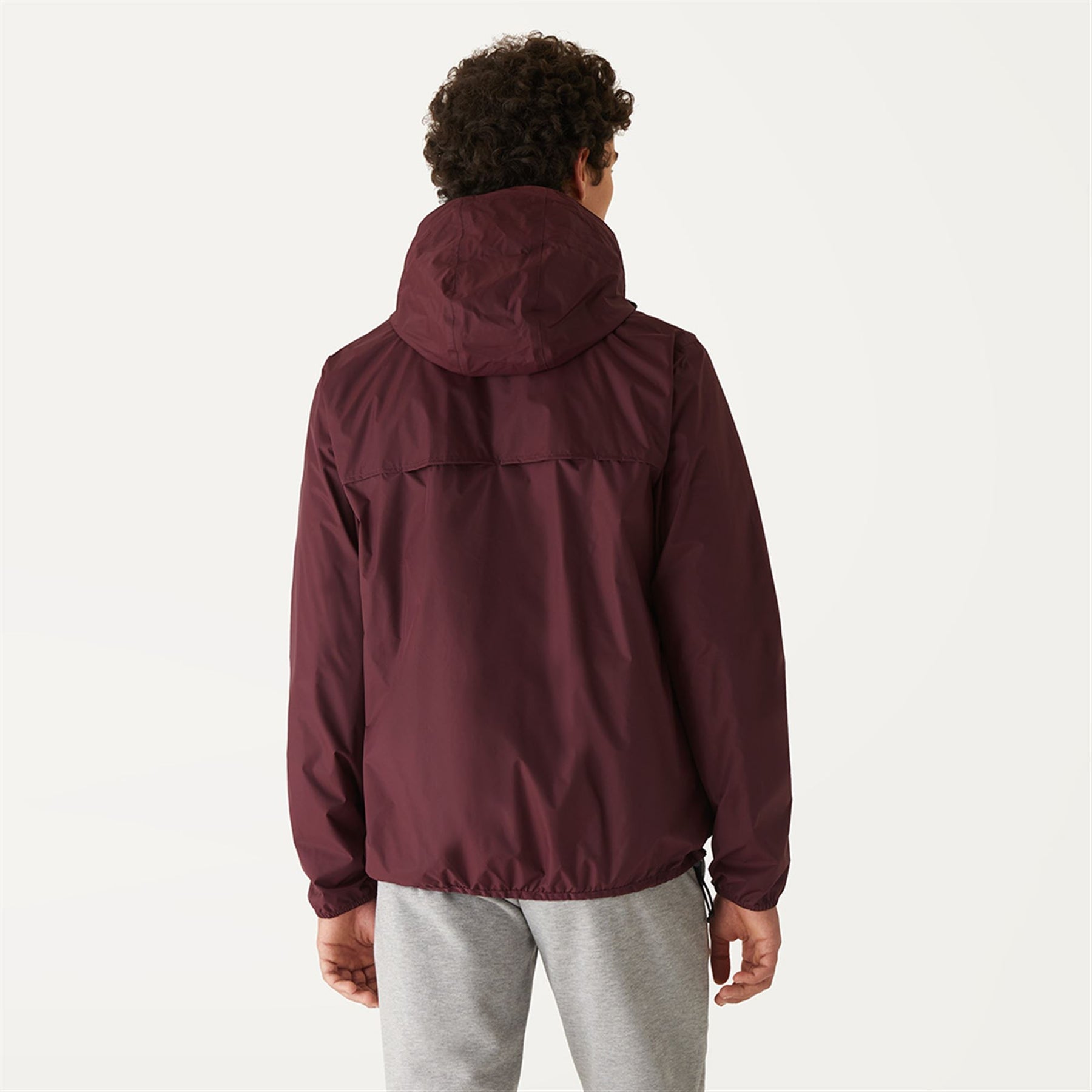 Claude - Unisex Packable Full Zip Waterproof  Rain Jacket in  Red Dk Amaranto