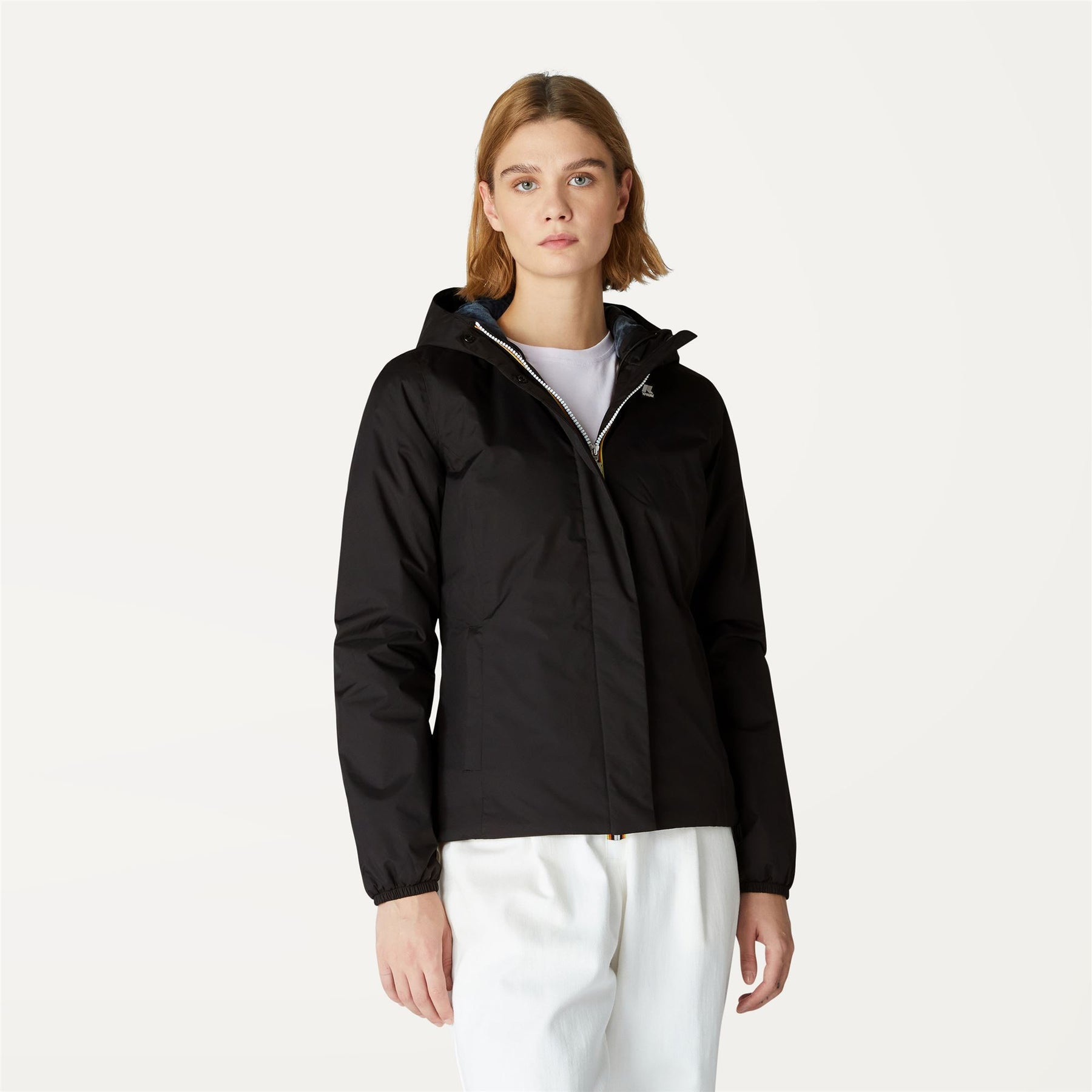 Lily Micro Ripstop Marmotta - Women Jacket in Black Pure - Blue Depht